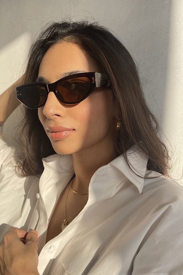 Khloe Burgundy Sunglasses